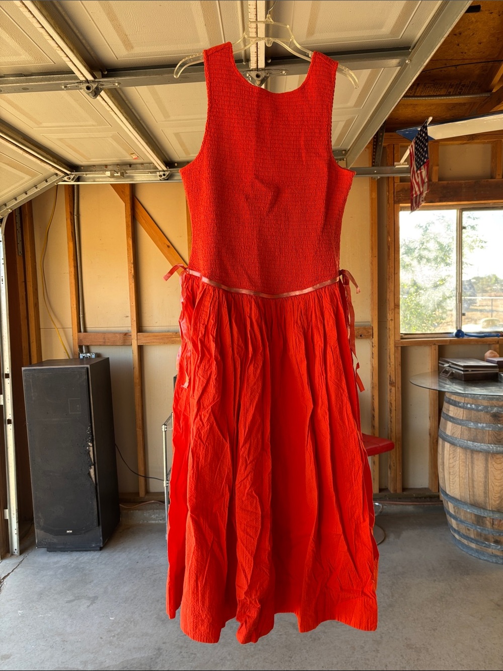 Free People Orangish red Sleeveless Maxi Dress